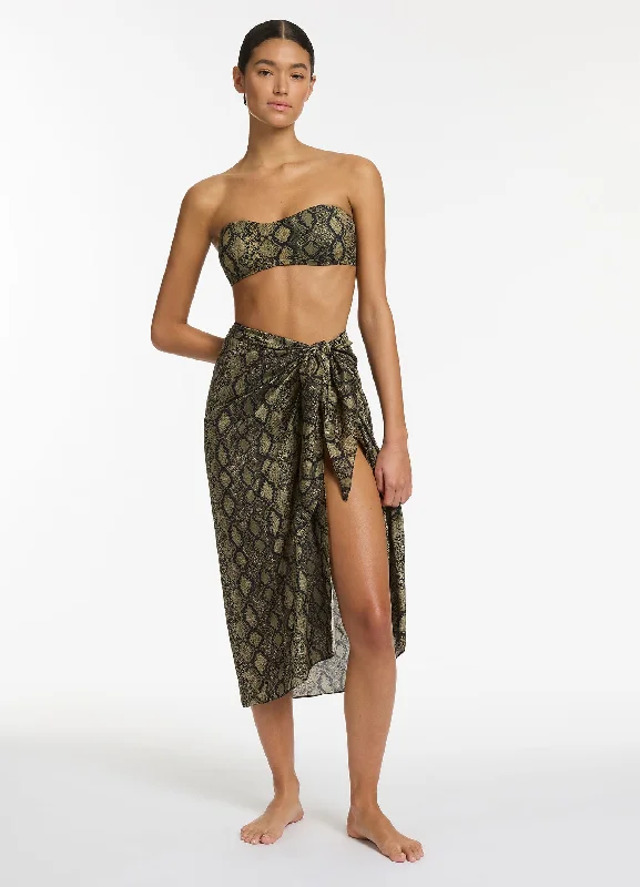 Python Sarong - Olive