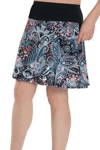 Skater Skirt for Swim & Gym 18" -  Chlorine Proof (with attached shorts)