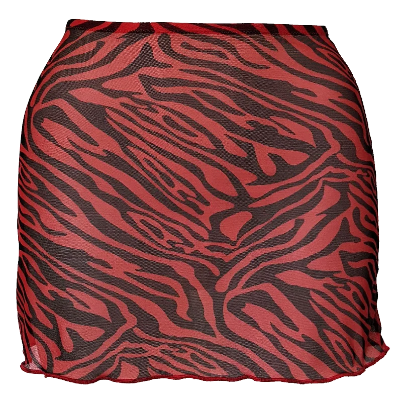 LUCY SKIRT - RED TIGER