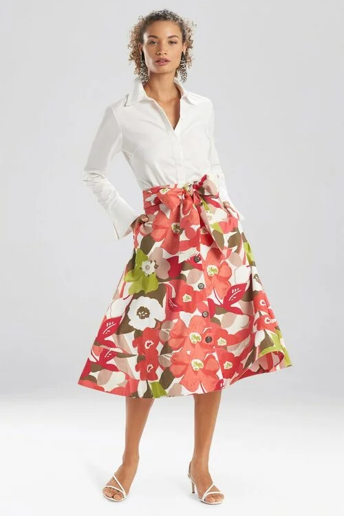 Anemone Garden Button Down Skirt