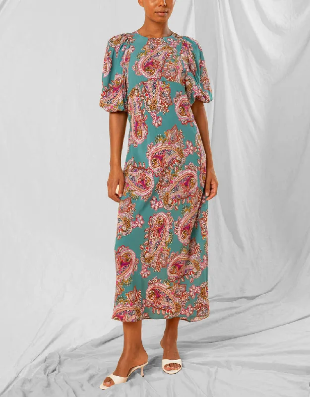 Alessa Dress -Ocean Paisley