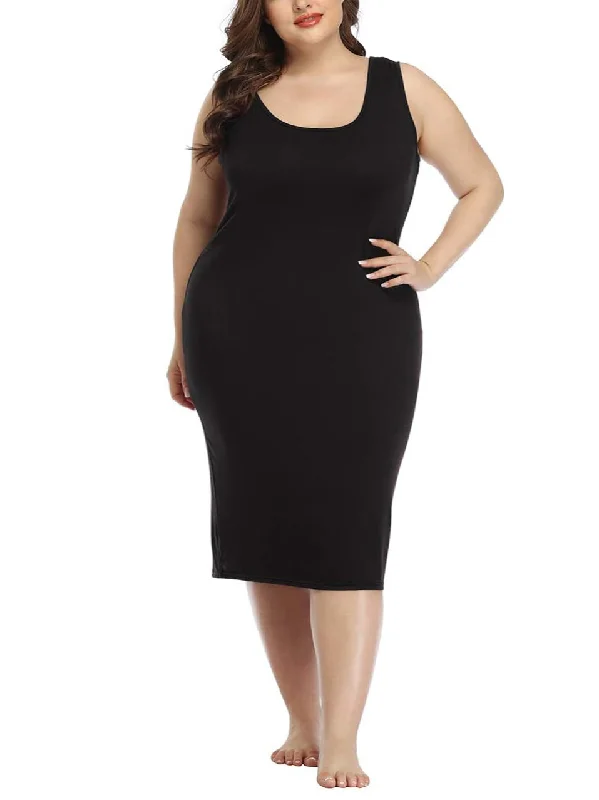 Makayla Plus Size Bodycon Tank Dress