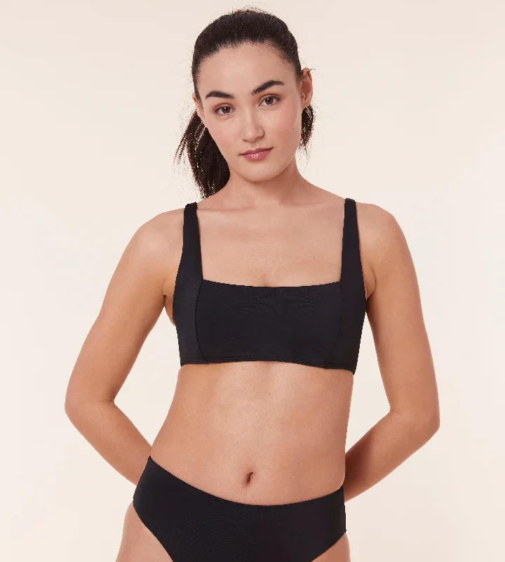 The Havana Bikini Top - Flat - Black