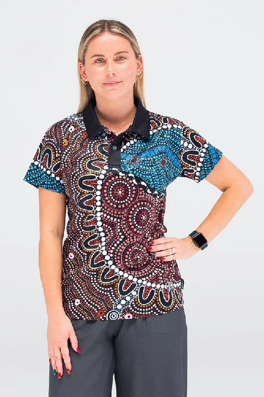 Heal Our Nura UPF50+ Women's Fitted Polo Shirt