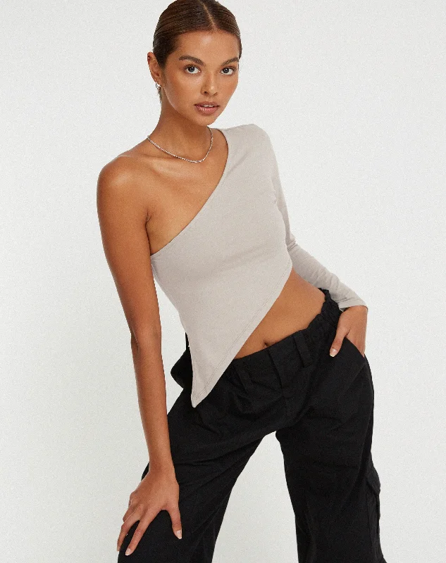 Baylee Crop Top in Oat Milk