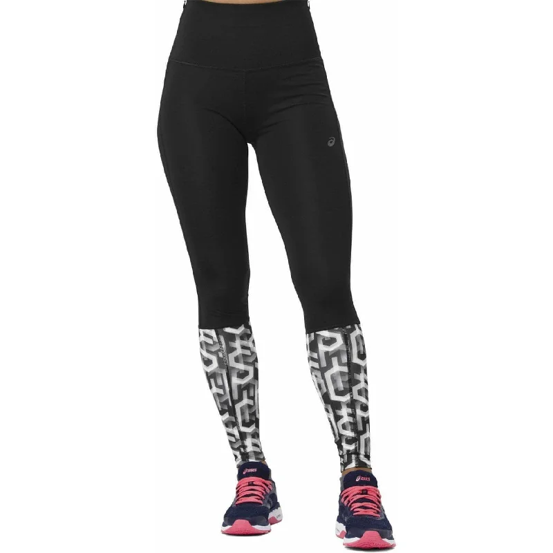 Asics High Waist Womens Long Running Tights - Black