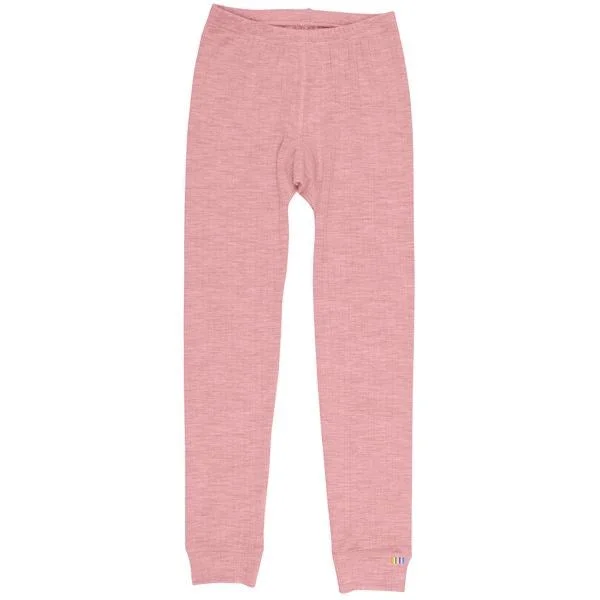 Women's High - Waisted Tight Trousers with Side Slits in Beige for a Trendy LookJoha Uld Rib Old Rose Leggings