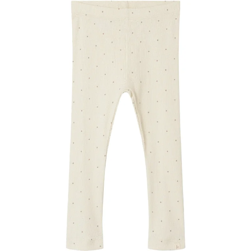 Women's High - Waisted Tight Trousers with Side Slits in Beige for a Trendy LookLil'Atelier Birch Gago Kye Slim Legging