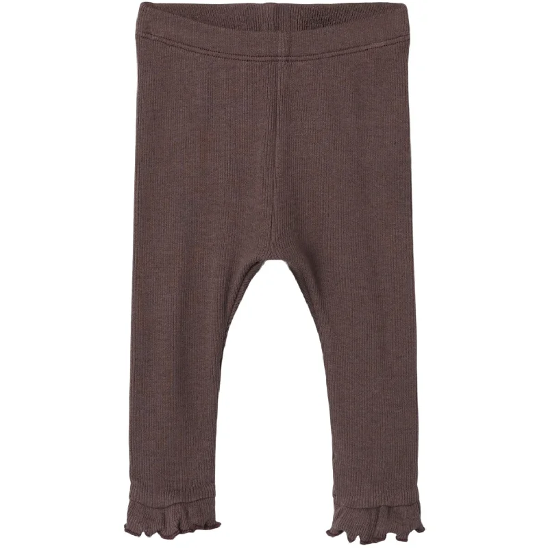 Women's Velvet Tight Trousers in Burgundy for a Luxurious and Elegant AppearanceLil'Atelier Peppercorn Gago Dia Slim Leggings