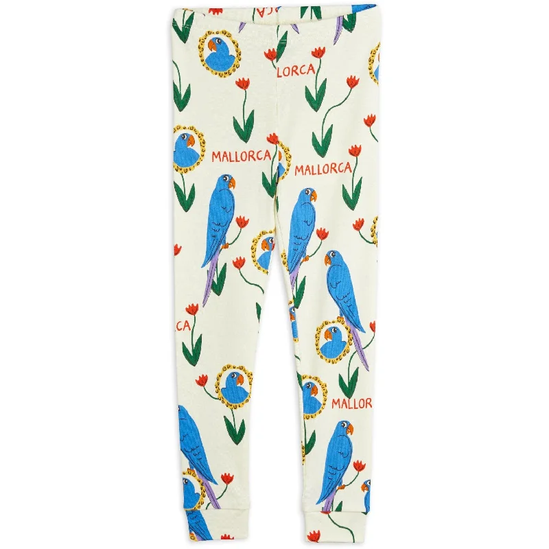 Plus Size Women's Stretch Cotton Tight Trousers in Navy for Comfortable Everyday WearMini Rodini Multi Parrots AOP Leggings