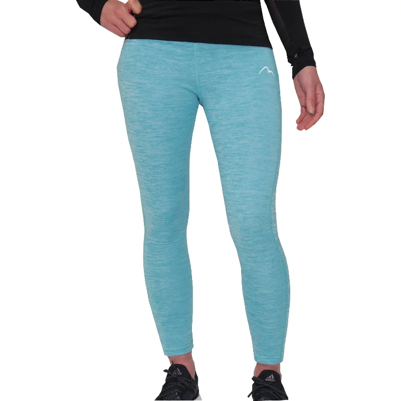 Women's Tight Trousers with Mesh Panels in Black for a Sexy and Modern AppearanceMore Mile Heather Womens Long Running Tights - Blue