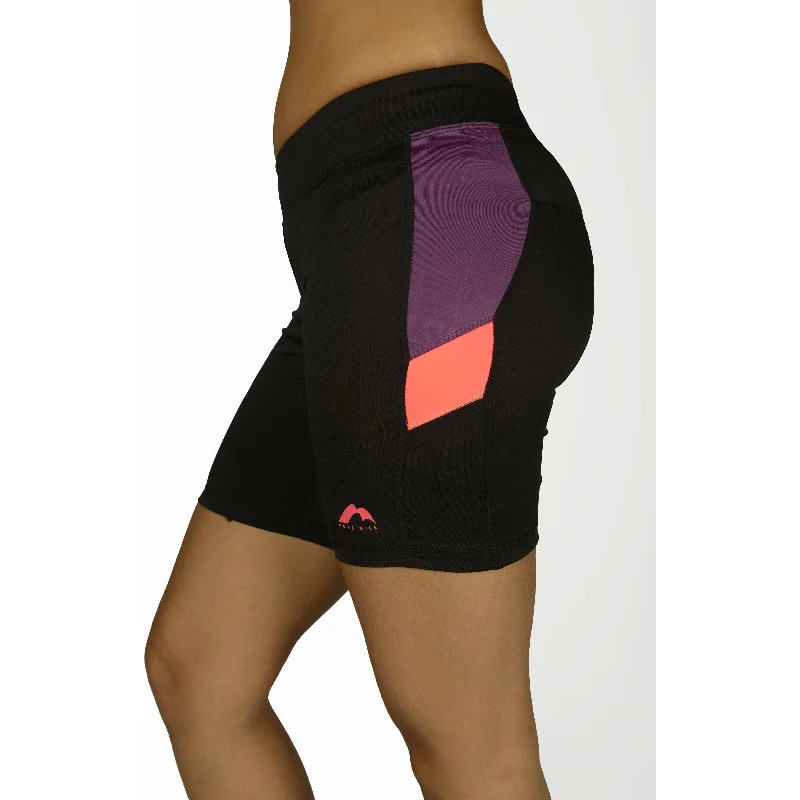 Plus Size Women's Plaid Tight Trousers in Multicolor for a Stylish and Classic LookMore Mile More-Tech Womens Short Running Tights - Black