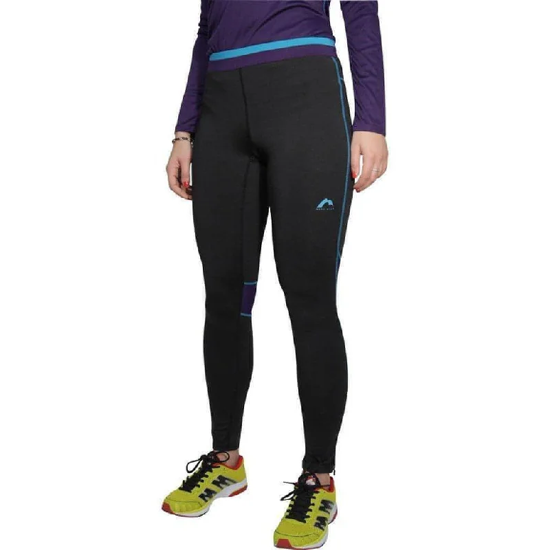 Women's Seamless Compression Tight Trousers in Gray for Fitness and Yoga SessionsMore Mile Prime Womens Long Running Tights - Black