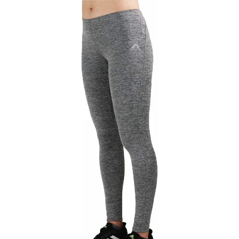 More Mile Train To Run Womens Long Running Tights - Grey