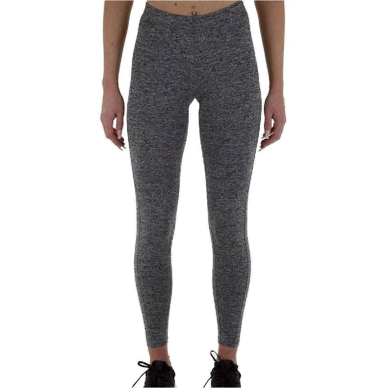 More Mile Train To Run Womens Long Running Tights - Grey