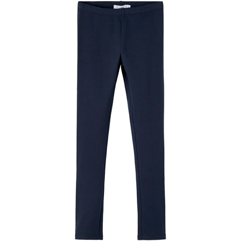 Women's Tight Trousers with Elastic Waistband in Black for Easy and Comfortable WearName it Dark Sapphire Davina Solid Leggings Noos