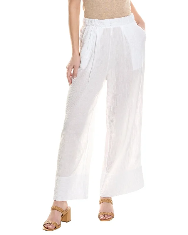 High - Waisted Women's Leather Tight Trousers in Black for a Rock - Chic LookStateside Gauze Wide Leg Pull-On Pant