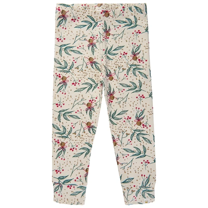 Women's Velvet Tight Trousers in Burgundy for a Luxurious and Elegant AppearanceTHE NEW Siblings White Swan Bell Aop Holiday Leggings