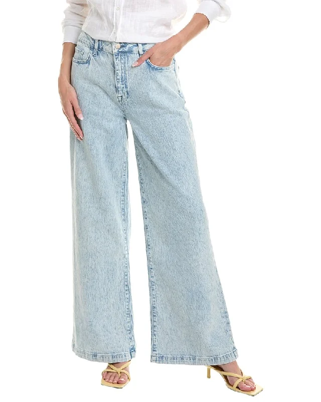 Women's Tight Trousers with Rhinestone Embellishments in Silver for a Sparkly LookTriarchy Ms. Fonda Summer Light Indigo High-Rise Wide Leg Jean