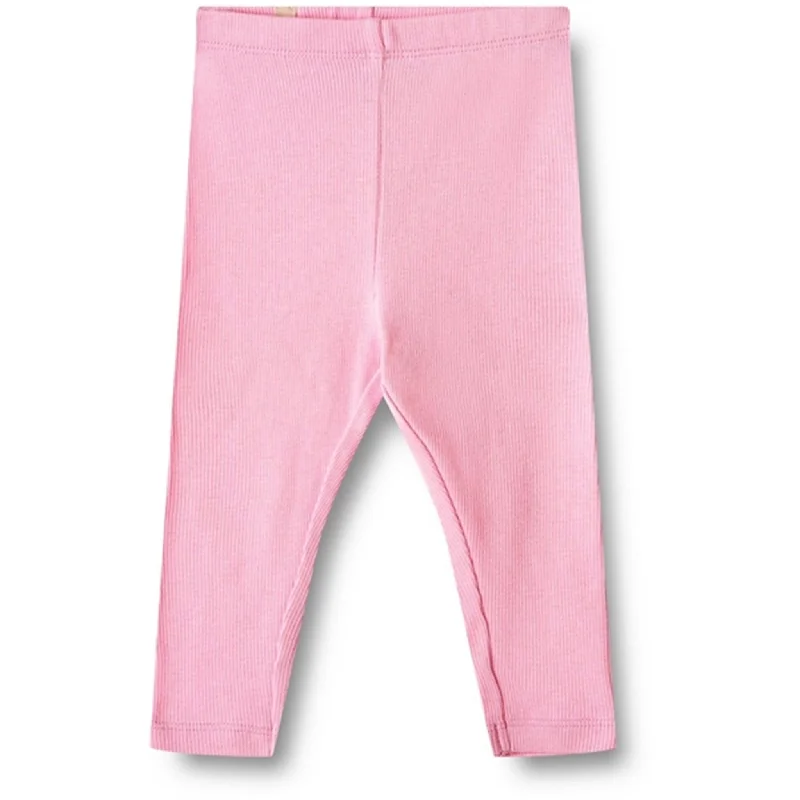 Plus Size Women's Stretch Cotton Tight Trousers in Navy for Comfortable Everyday WearWheat Pink Rib Leggings Maddy