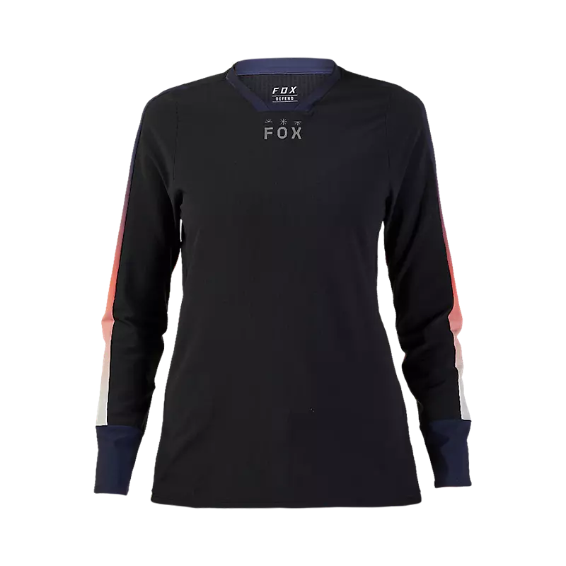 Fox Racing Defend Thermal Long Sleeve MTB Jersey - Lunar - Womens - Black