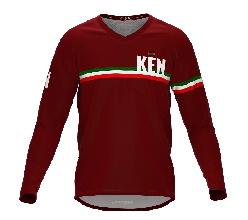 MTB BMX Cycling Jersey Long Sleeve Code Kenya Vine for Men and Women