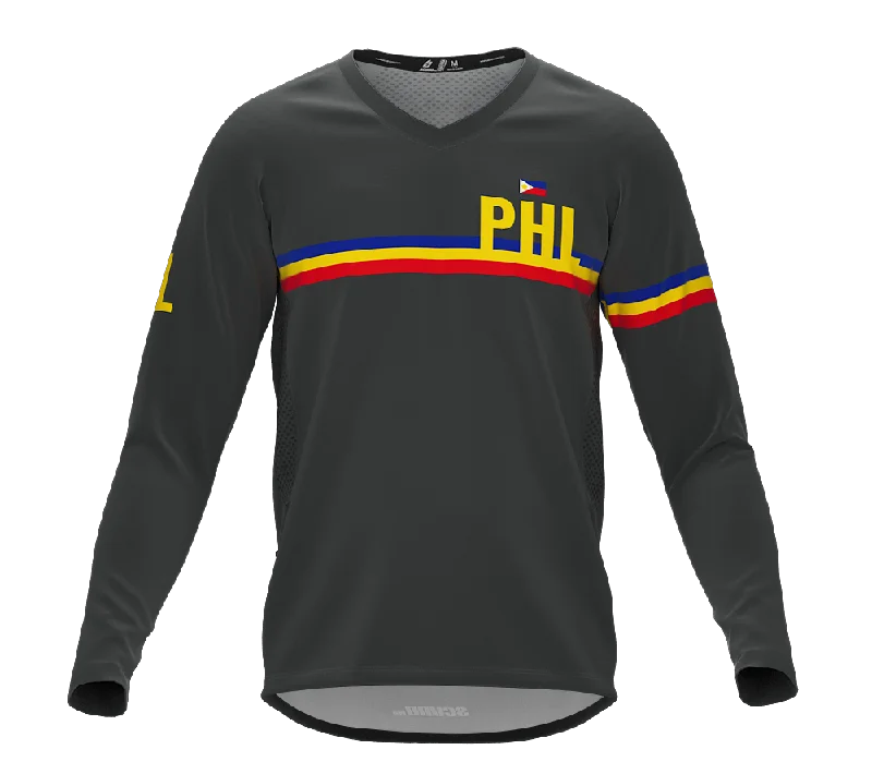 MTB BMX Cycling Jersey Long Sleeve Code Philippines Gray for Men and Women