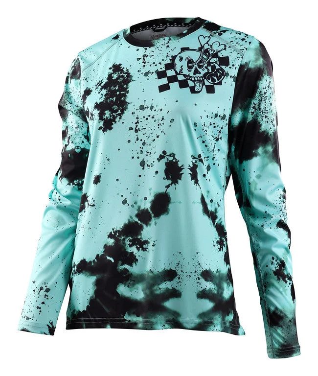 Troy Lee Designs Lilium Short Sleeve MTB Jersey - Womens - Micayla Gatto - Mist