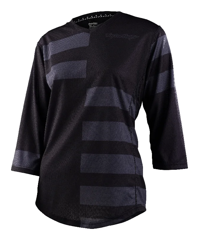 Troy Lee Designs Mischief 3/4 Sleeve MTB Jersey - Womens - Split Stripe - Black