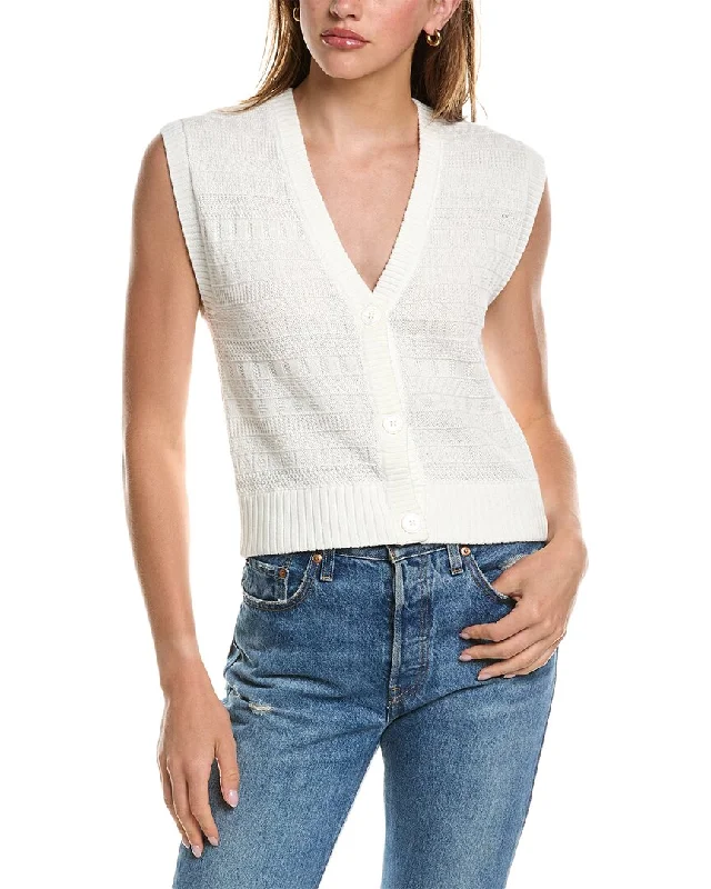 color block women cardigan with bold hues27 Miles Malibu Marled Sleeveless Cardigan