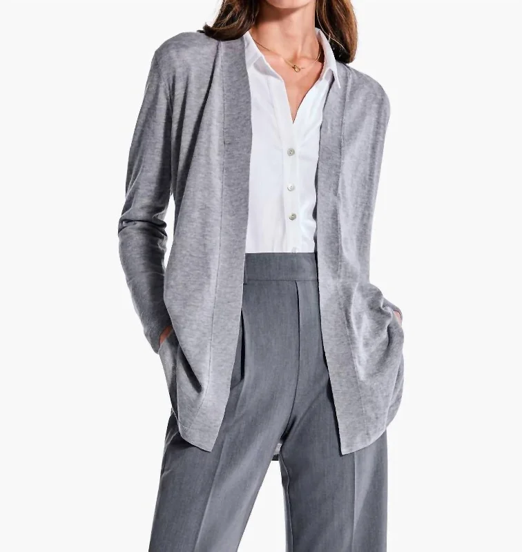 hooded women cardigan for added warmth and styleAll Year Back Of Chair Cardigan In Moonwalk