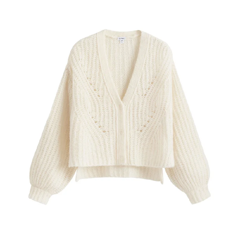plus size women cardigan for comfortable layeringAlpaca Wool Cropped Cardigan