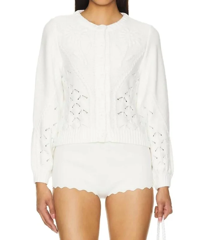 lightweight women cardigan for spring and fallArlene Sweater Cardigan In Ivory