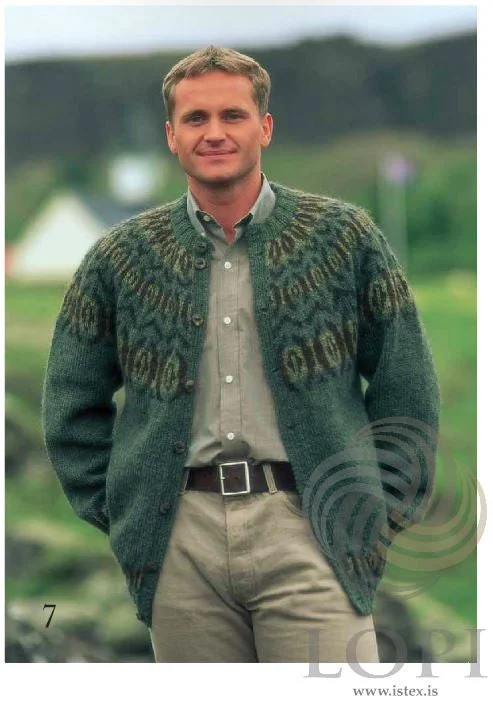 cable knit women cardigan with intricate patternsAugað (The eye) Mens Wool Cardigan