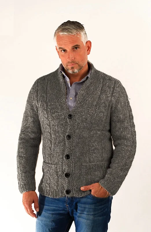 lightweight women cardigan for spring and fallBjarni Wool Cardigan Grey