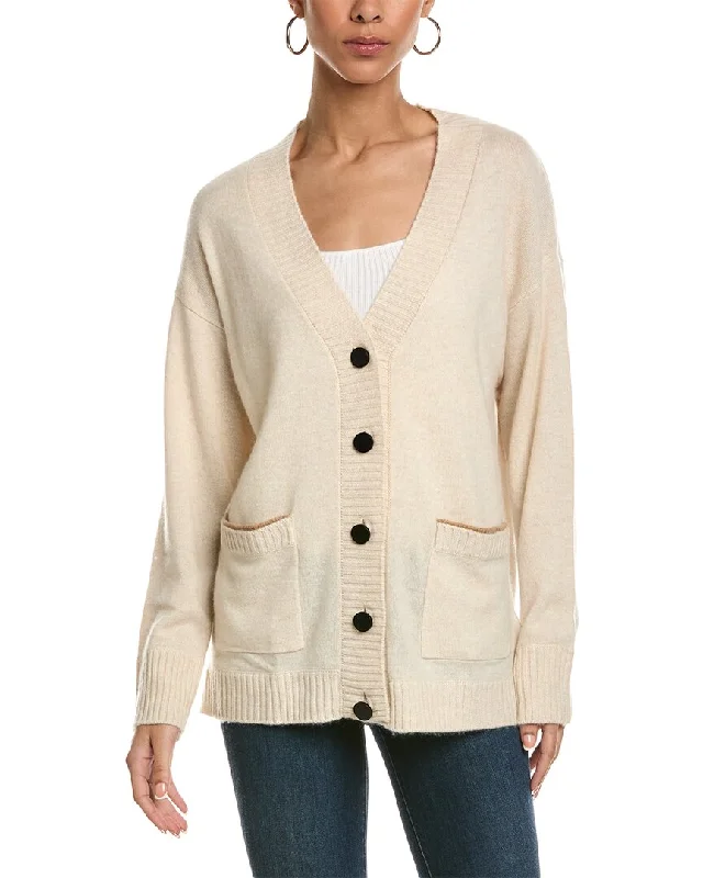 hooded women cardigan for added warmth and styleBrodie Cashmere Western Love Cashmere Cardigan