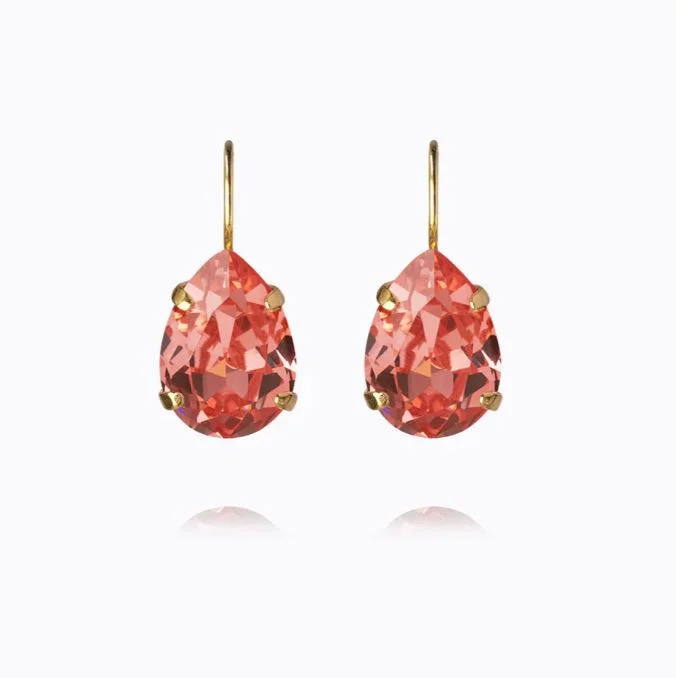 Caroline Svedbom Mini Drop Clasp Earrings Peach