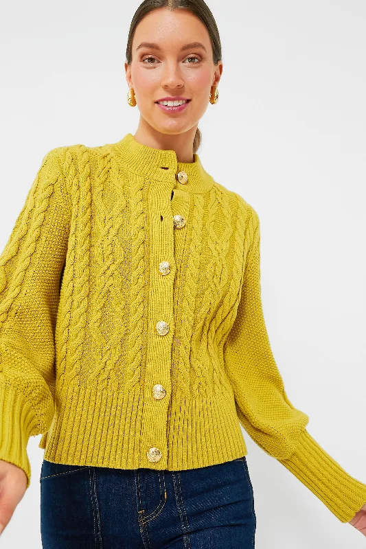 floral print women cardigan for a feminine touchChartreuse Colette Cardigan