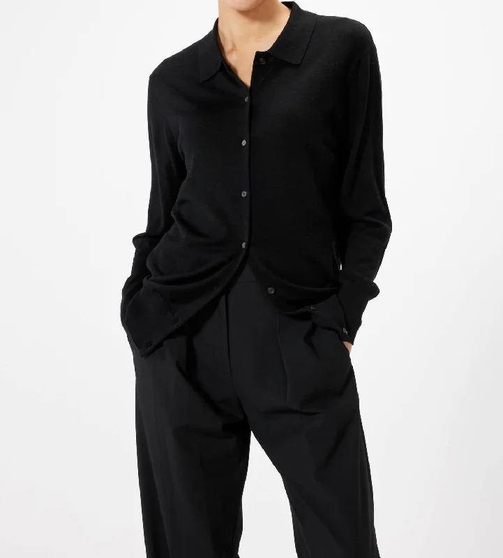 cashmere blend women cardigan for a luxurious feelChiara Cardigan In Black