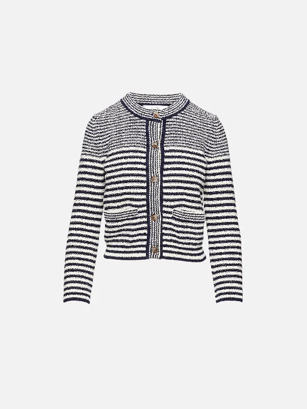 Compact Stripe Cardigan