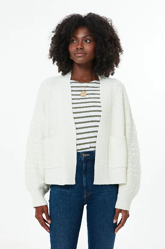 machine washable women cardigan for easy careCream Bobble Cardigan