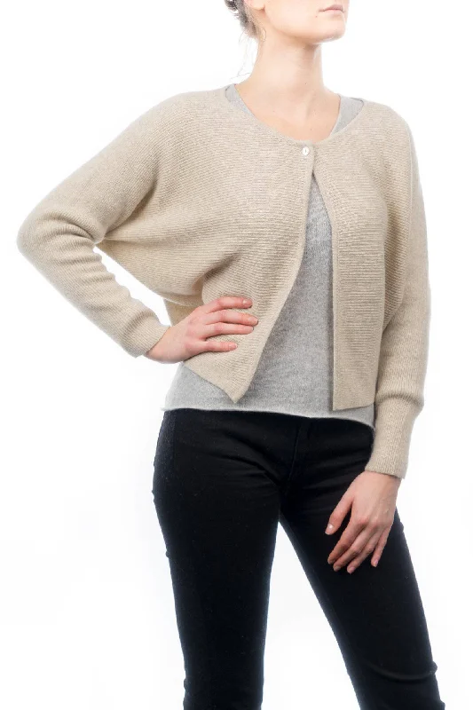 floral print women cardigan for a feminine touchCropped Cardigan 100% Cashmere
