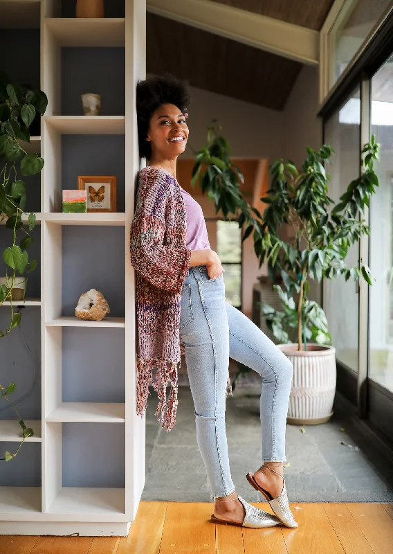 hand knitted women cardigan with artisanal charmFloret Cardigan Pattern