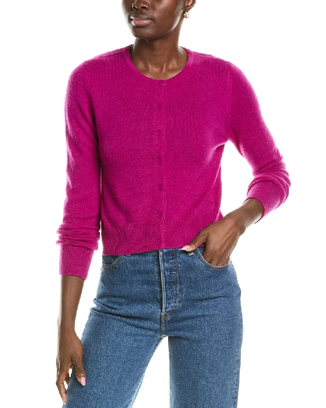 Forte Cashmere Cropped Cashmere Cardigan