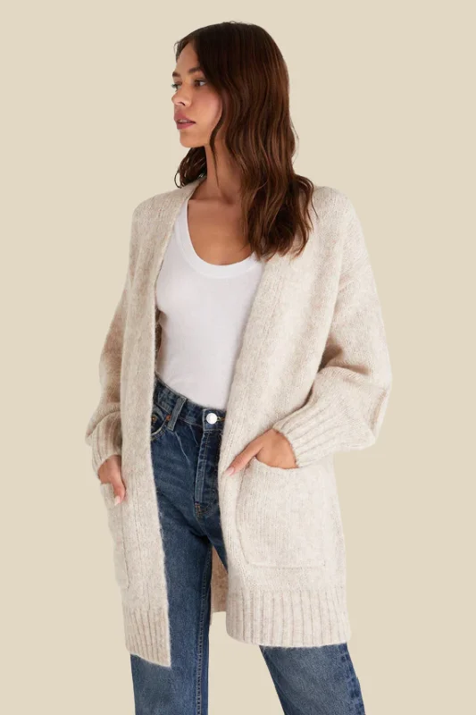hand knitted women cardigan with artisanal charmHayden Cardigan