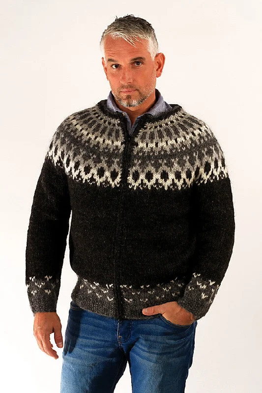 ribbed women cardigan with a classic textureSkipper Wool Cardigan Black