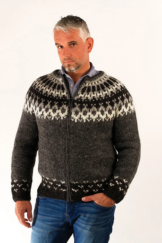organic cotton women cardigan for an eco - friendly choiceSkipper Wool Cardigan Grey