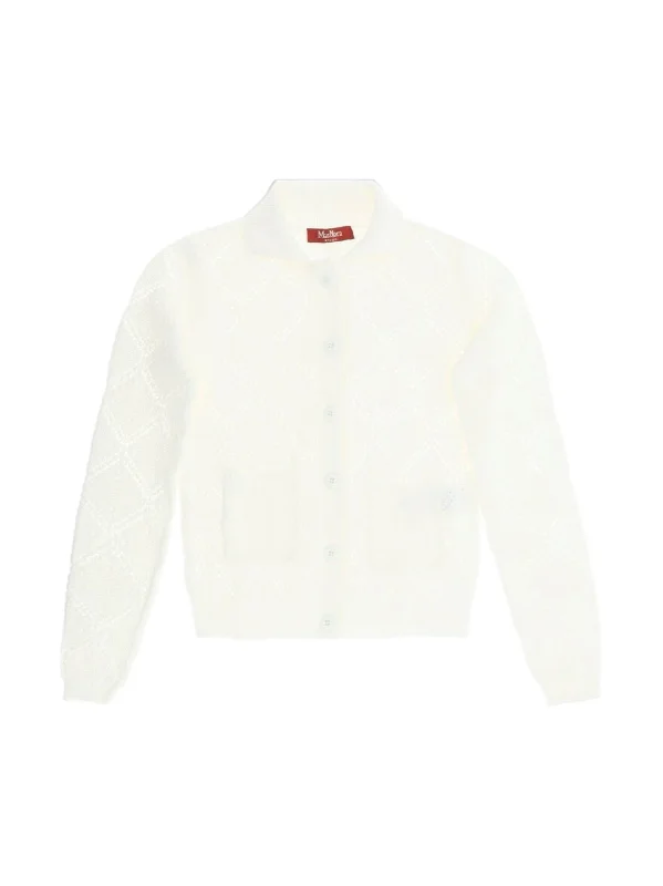 cable knit women cardigan with intricate patternsMax Mara Studio Lillo Cardigan