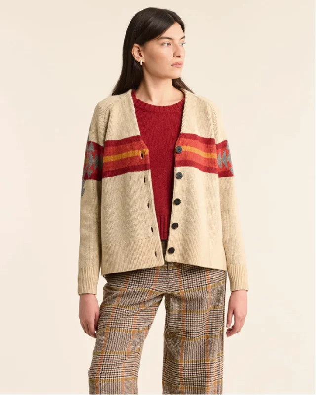 long length women cardigan with side slitsOversized Graphic Cardigan<br>Vintage Tan Multi