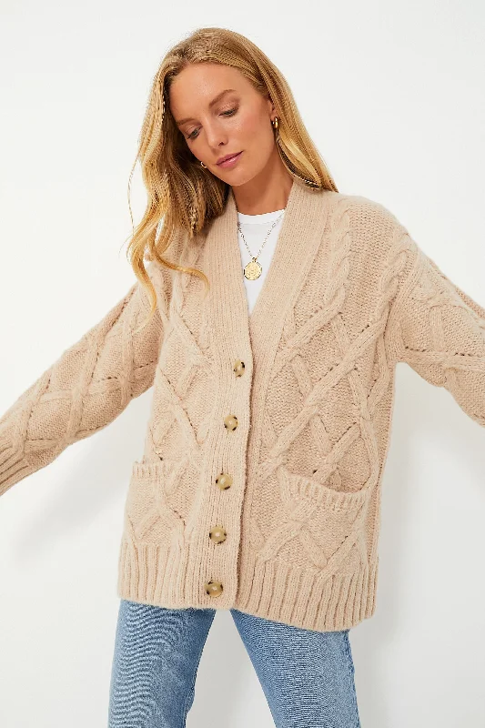 organic cotton women cardigan for an eco - friendly choicePale Camel Kayln Cardigan